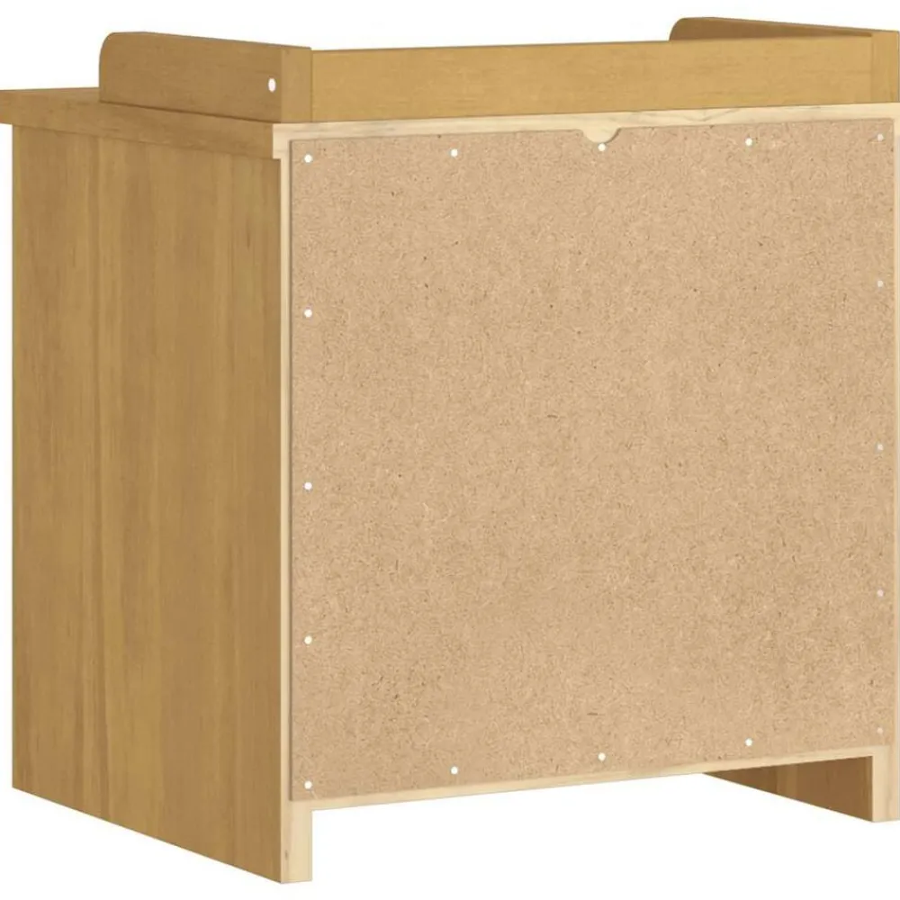 vidaXL Bancos-Banco de recibidor SANDNES madera maciza de pino 45x40x50 cm