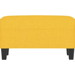 vidaXL Banco de tela amarillo 70x35x41 cm Amarillo claro Best