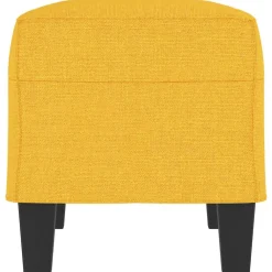 vidaXL Banco de tela amarillo 70x35x41 cm Amarillo claro Best
