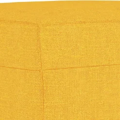 vidaXL Banco de tela amarillo 70x35x41 cm Amarillo claro Best