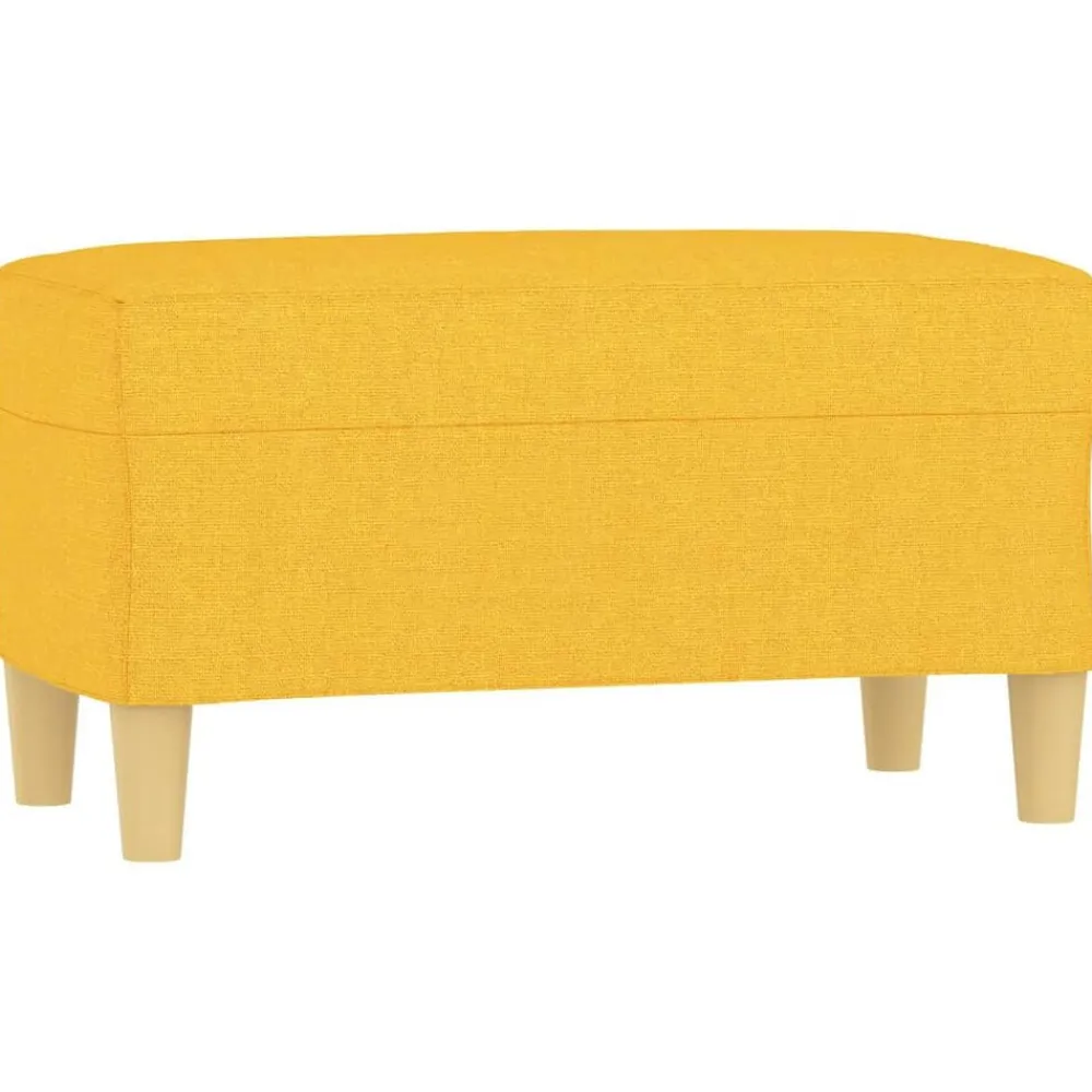 vidaXL Banco de tela amarillo 70x35x41 cm Amarillo claro Sale