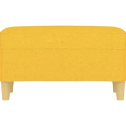 vidaXL Banco de tela amarillo 70x35x41 cm Amarillo claro Sale