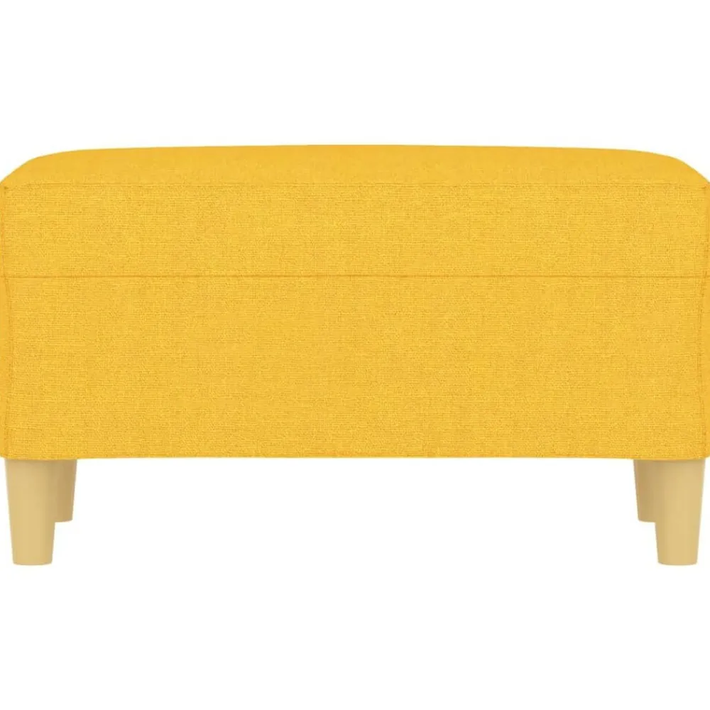 vidaXL Banco de tela amarillo 70x35x41 cm Amarillo claro Sale