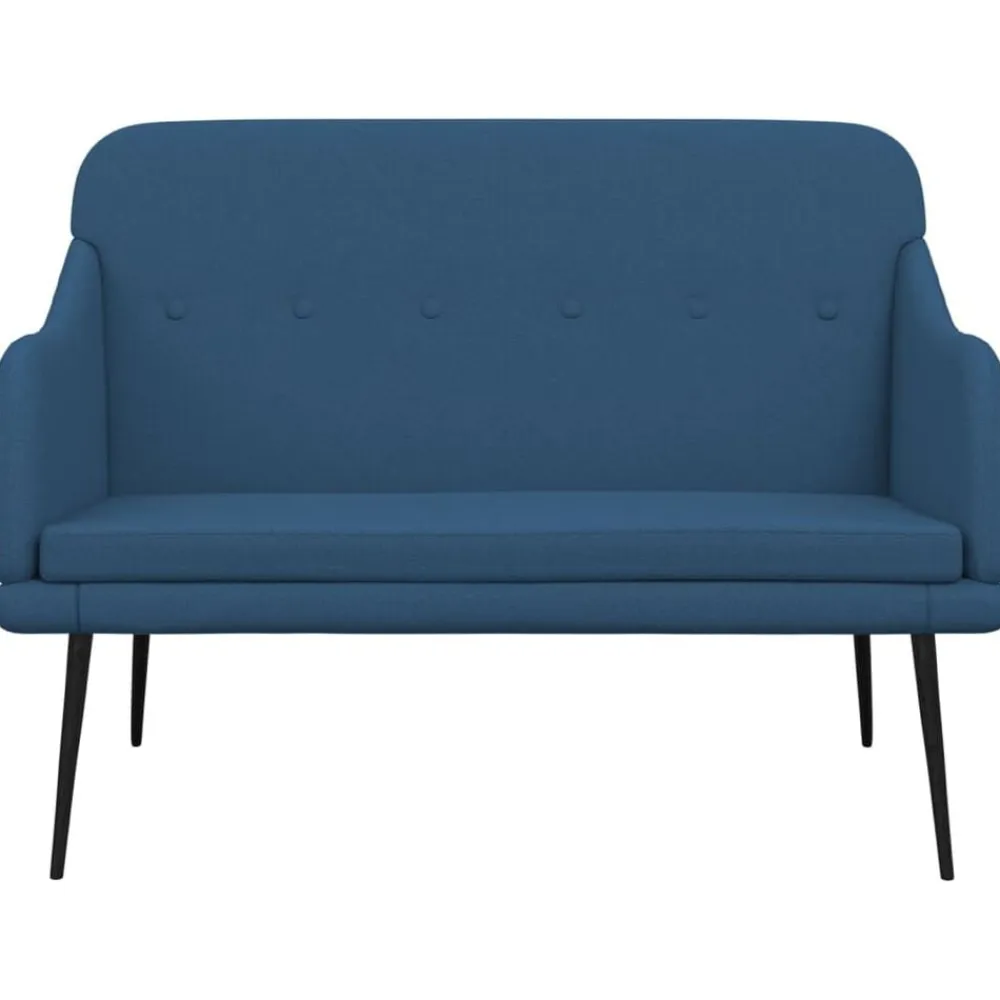 vidaXL Banco de tela 110x76x80 cm Azul New