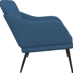 vidaXL Banco de tela 110x76x80 cm Azul New
