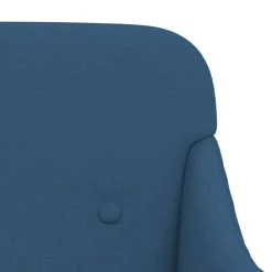 vidaXL Banco de tela 110x76x80 cm Azul New