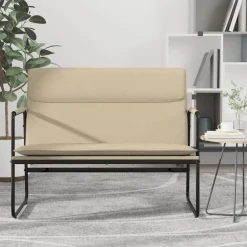 vidaXL Banco de tela color 100x64x80 cm Crema Online