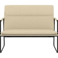 vidaXL Banco de tela color 100x64x80 cm Crema Online