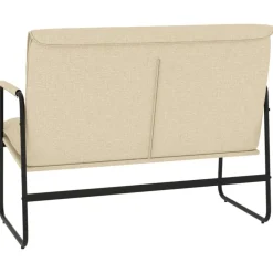 vidaXL Banco de tela color 100x64x80 cm Crema Online