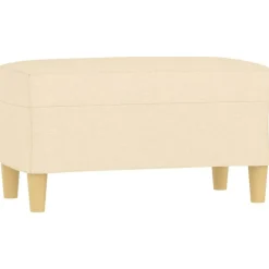 vidaXL Banco de tela color 70x35x41 cm Crema New