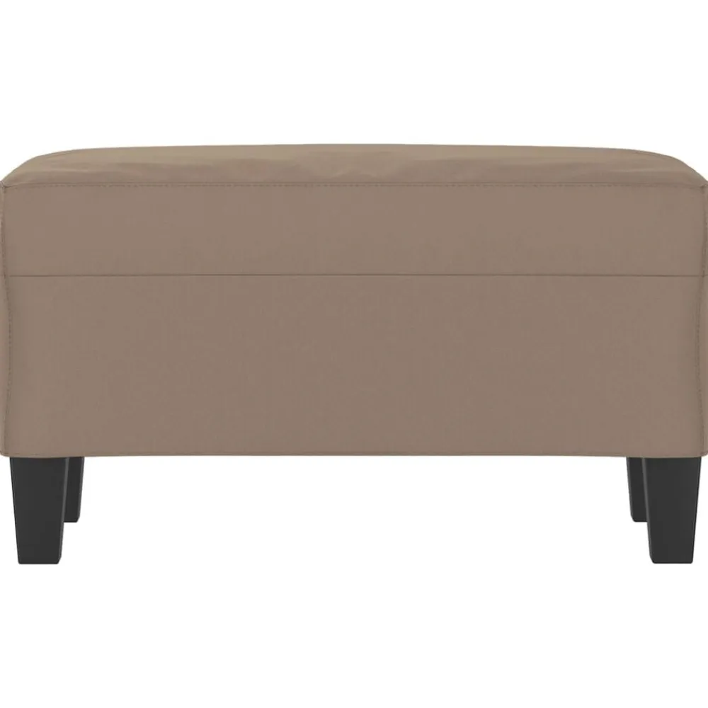 vidaXL Banco de tela de microfibra gris taupe 70x35x41 cm Taupé Discount
