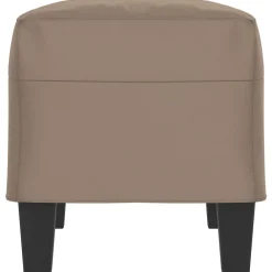 vidaXL Banco de tela de microfibra gris taupe 70x35x41 cm Taupé Discount