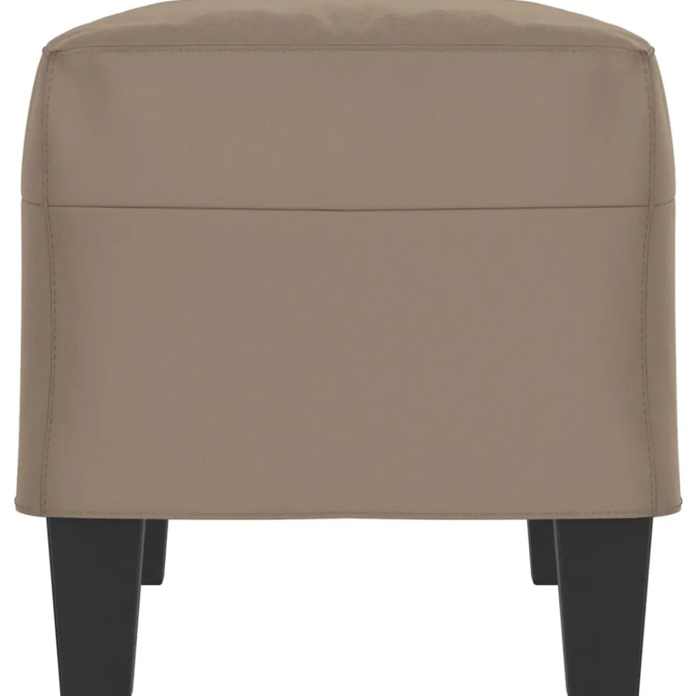 vidaXL Banco de tela de microfibra gris taupe 70x35x41 cm Taupé Discount