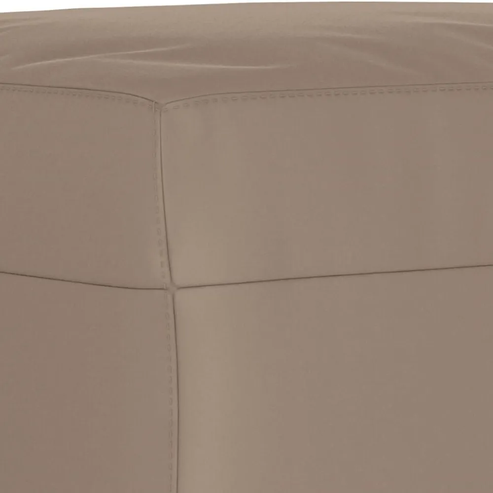 vidaXL Banco de tela de microfibra gris taupe 70x35x41 cm Taupé Discount