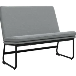 vidaXL Banco de tela 100x75x76 cm Gris claro Sale