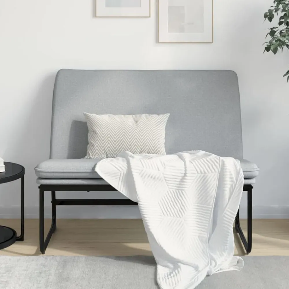 vidaXL Banco de tela 100x75x76 cm Gris claro Sale