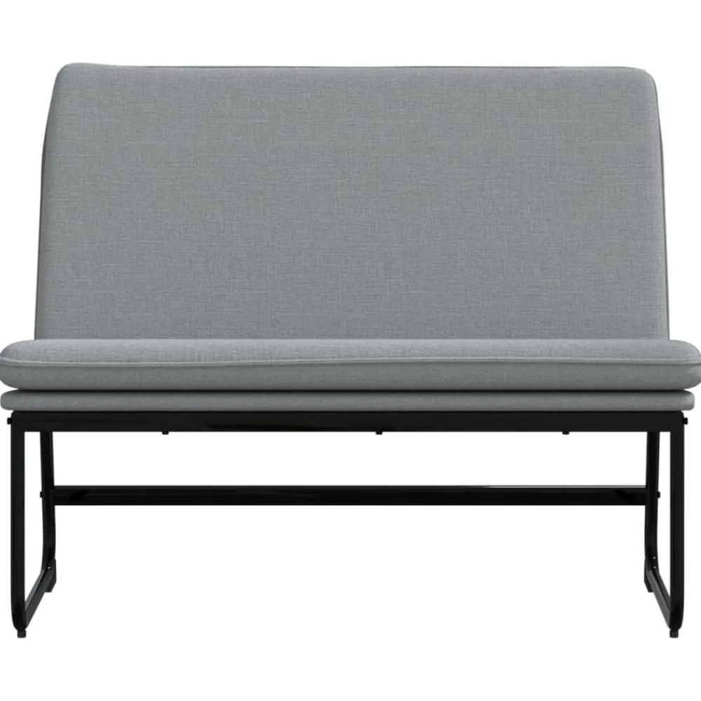 vidaXL Banco de tela 100x75x76 cm Gris claro Sale