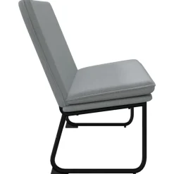 vidaXL Banco de tela 100x75x76 cm Gris claro Sale