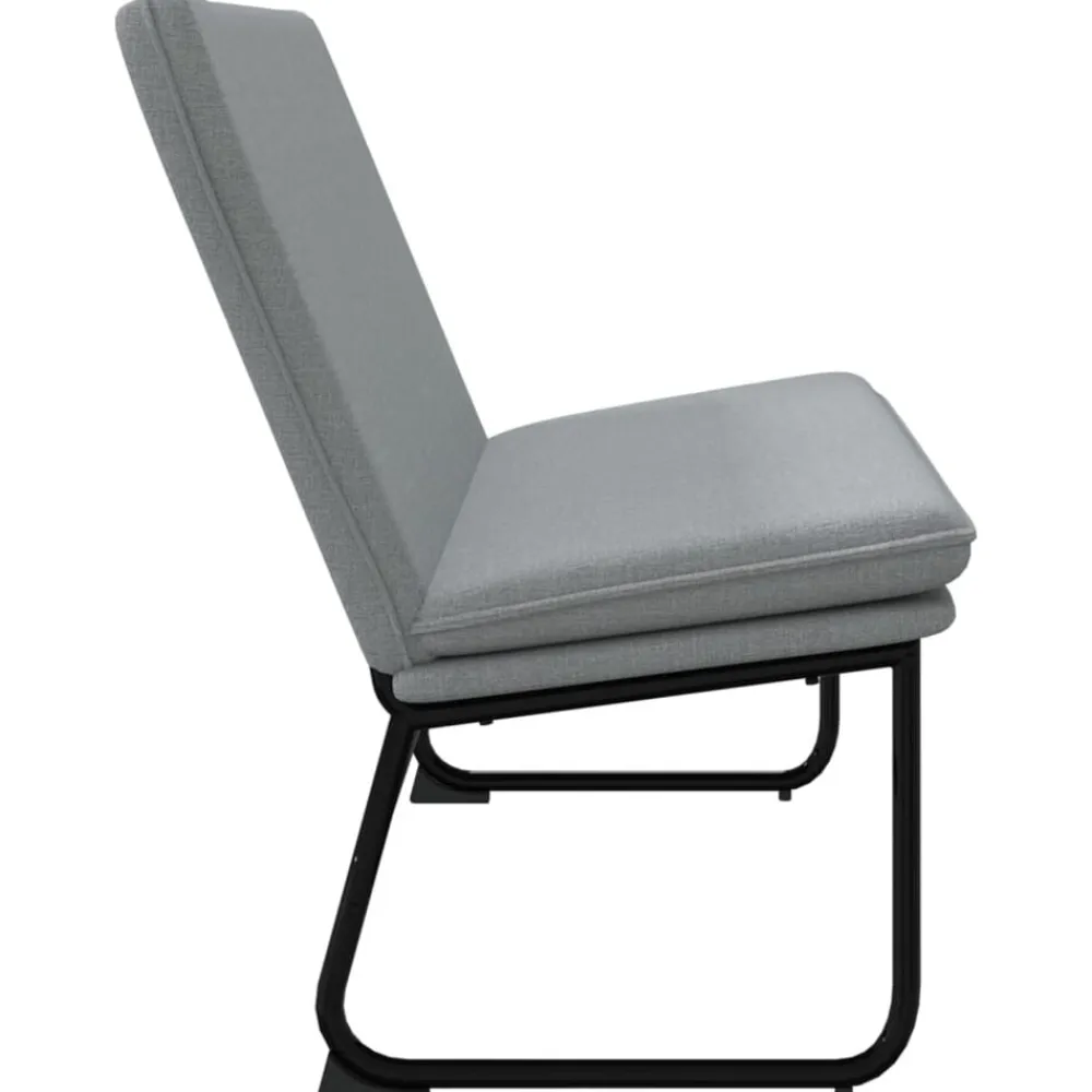vidaXL Banco de tela 100x75x76 cm Gris claro Sale