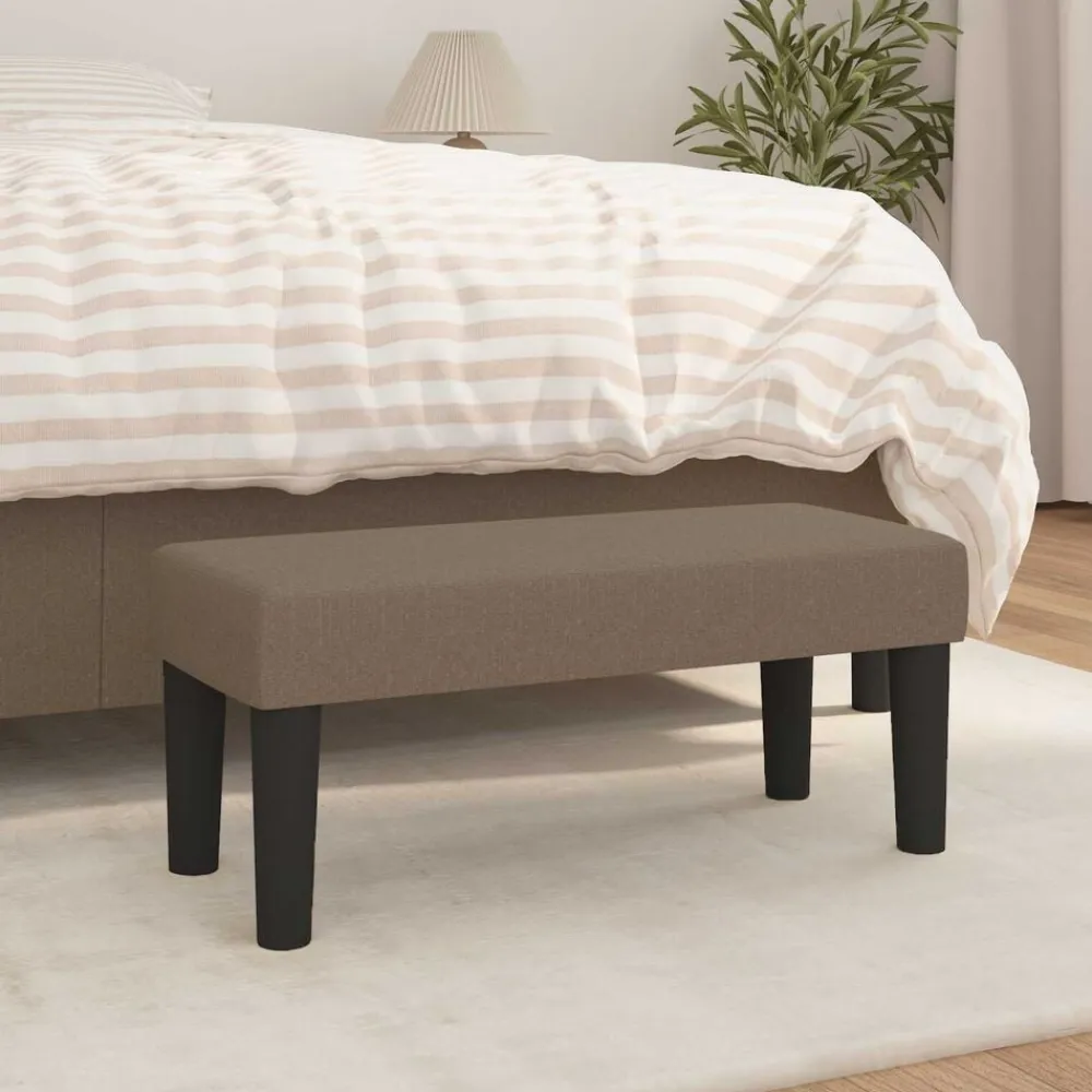 vidaXL Bancos-Banco de tela gris taupe 70x30x30 cm