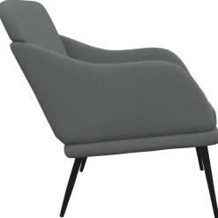 vidaXL Banco de tela 110x76x80 cm Gris oscuro