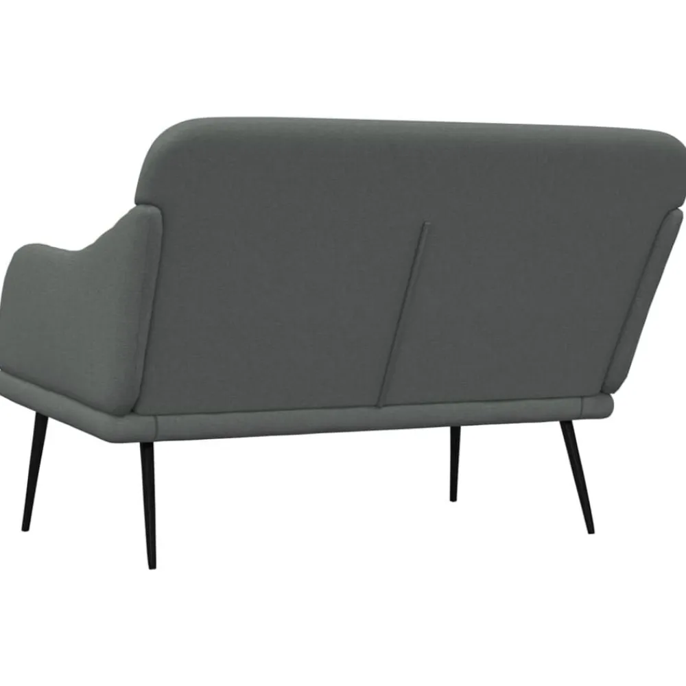 vidaXL Banco de tela 110x76x80 cm Gris oscuro