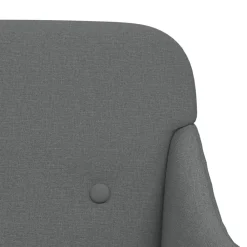 vidaXL Banco de tela 110x76x80 cm Gris oscuro