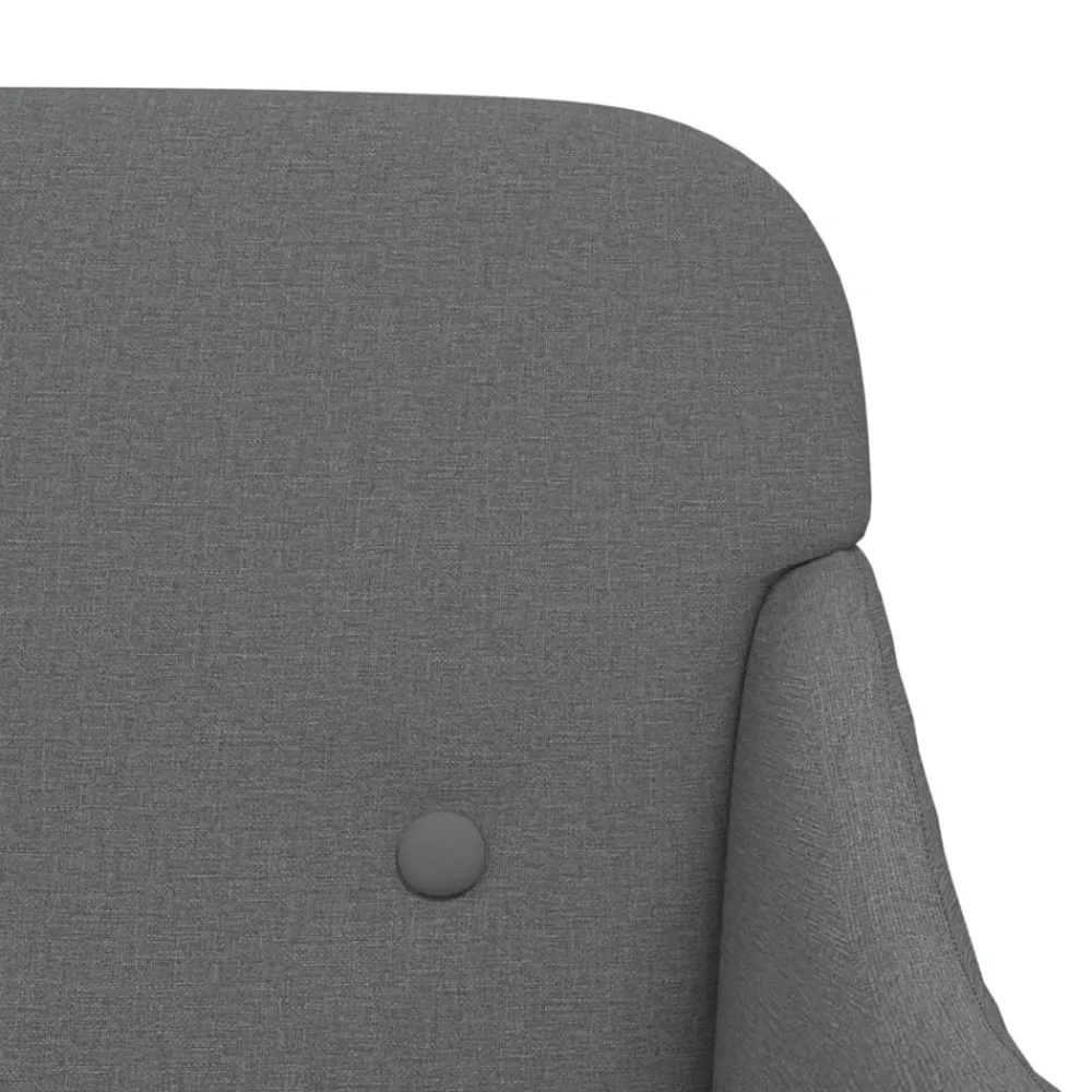 vidaXL Banco de tela 110x76x80 cm Gris oscuro