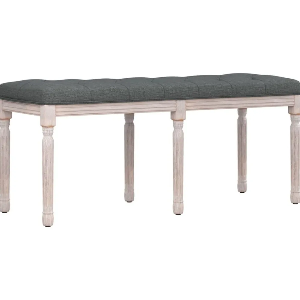 vidaXL Bancos-Banco de tela oscuro 110x40x49 cm