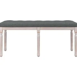 vidaXL Bancos-Banco de tela oscuro 110x40x49 cm