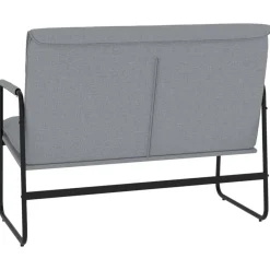 vidaXL Banco de tela 100x64x80 cm Gris claro New