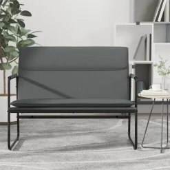vidaXL Banco de tela 100x64x80 cm Gris oscuro Best