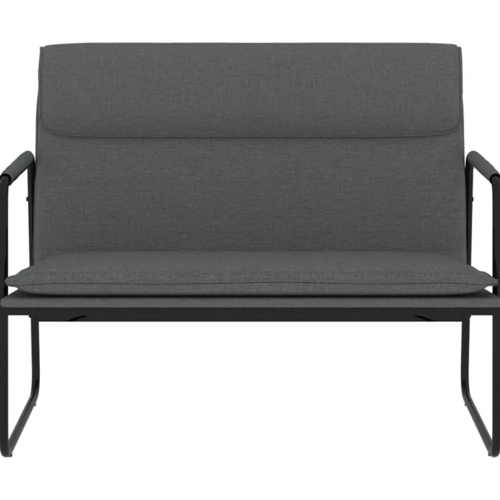 vidaXL Banco de tela 100x64x80 cm Gris oscuro Best