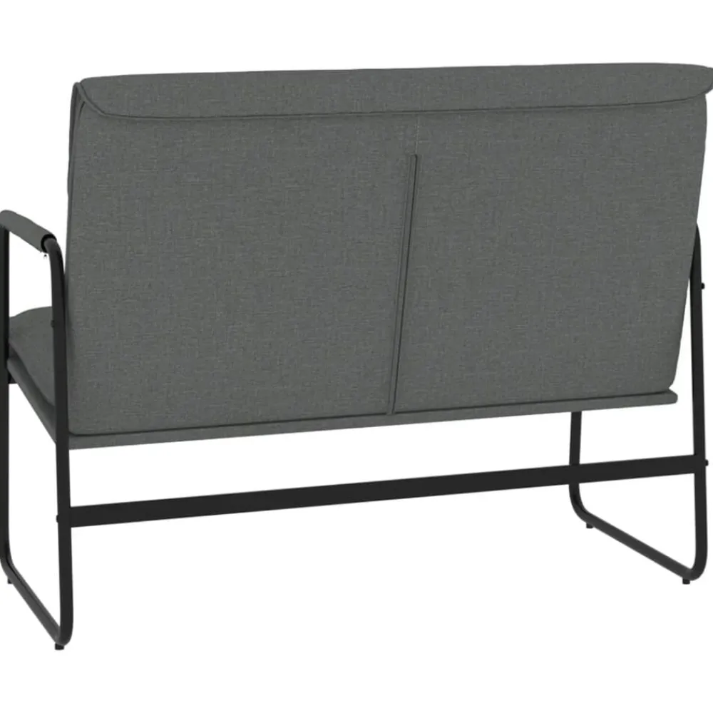 vidaXL Banco de tela 100x64x80 cm Gris oscuro Best