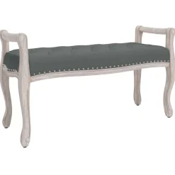 vidaXL Bancos-Banco de tela oscuro 110x45x60 cm