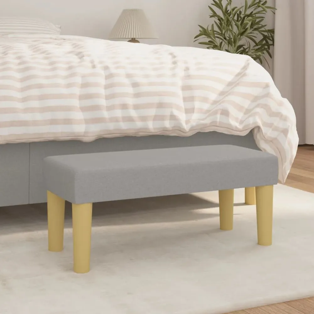 vidaXL Banco de tela 70x30x30 cm Gris claro Sale
