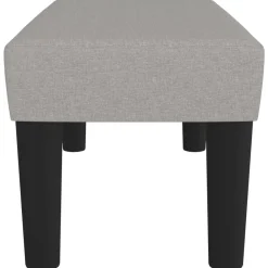 vidaXL Banco de tela 70x30x30 cm Gris claro New