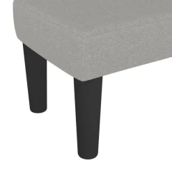 vidaXL Banco de tela 70x30x30 cm Gris claro New