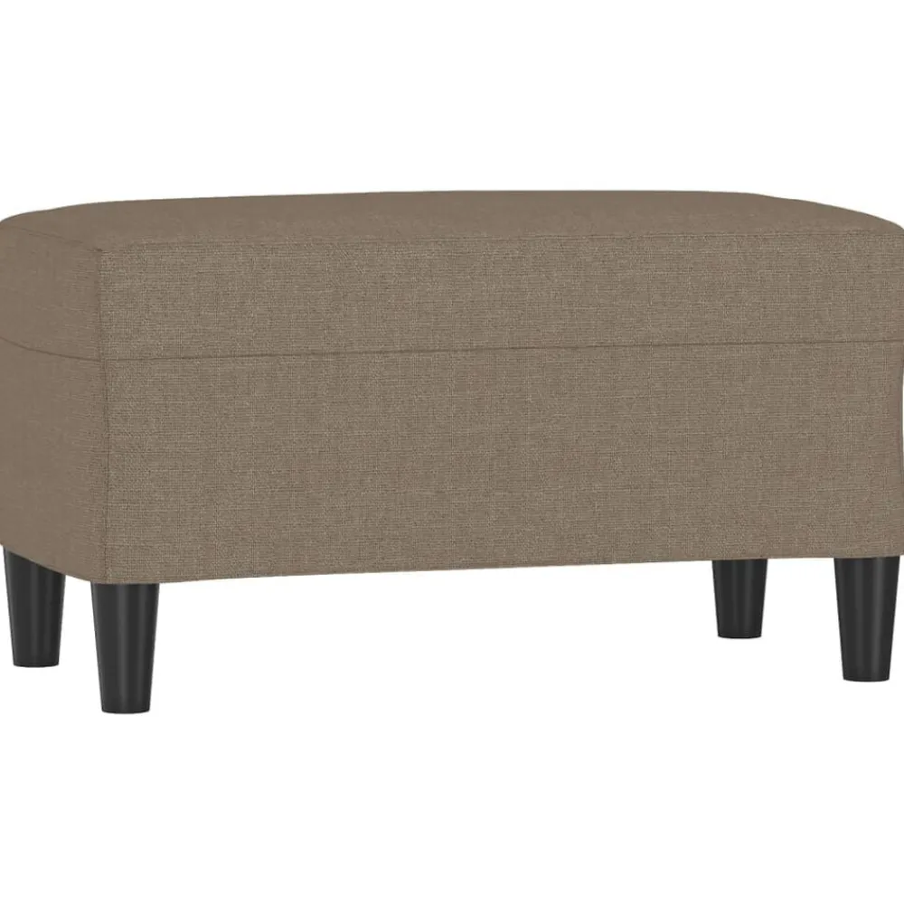 vidaXL Bancos-Banco de tela gris taupe 70x35x41 cm