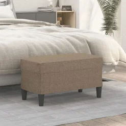 vidaXL Bancos-Banco de tela gris taupe 70x35x41 cm