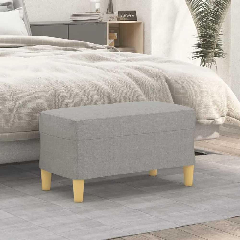vidaXL Banco de tela 70x35x41 cm Gris claro Sale