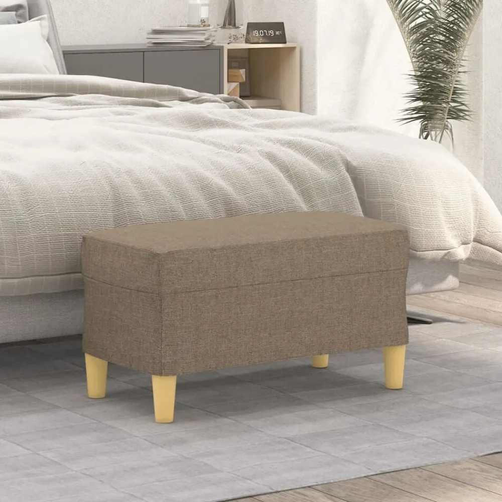 vidaXL Bancos-Banco de tela gris taupe 70x35x41 cm