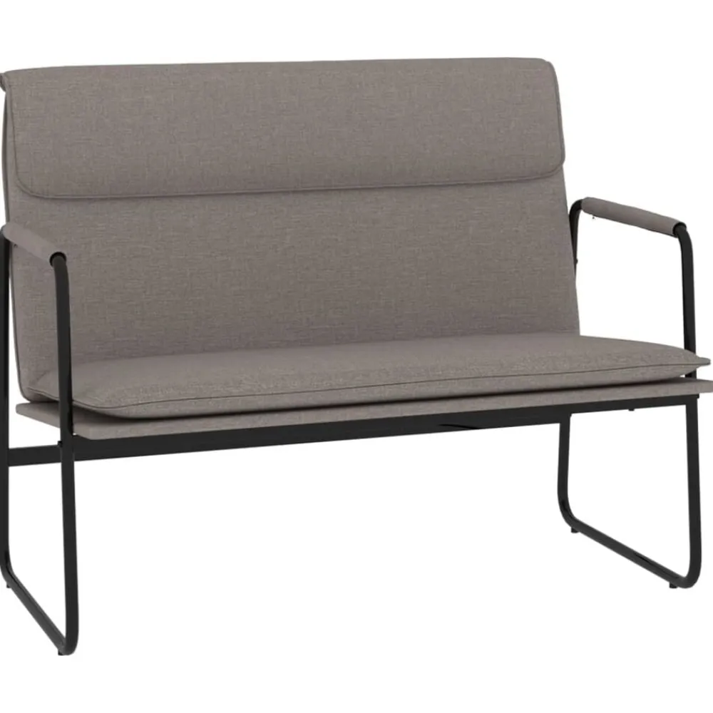 vidaXL Bancos-Banco de tela gris 100x64x80 cm