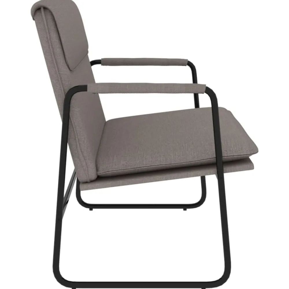 vidaXL Bancos-Banco de tela gris 100x64x80 cm