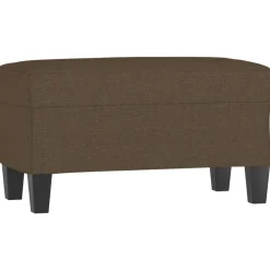 vidaXL Banco de tela marrón 70x35x41 cm Marrón New