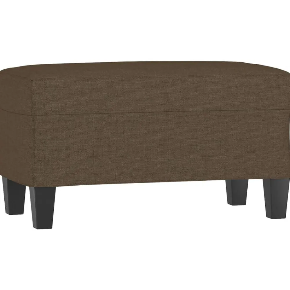 vidaXL Banco de tela marrón 70x35x41 cm Marrón New