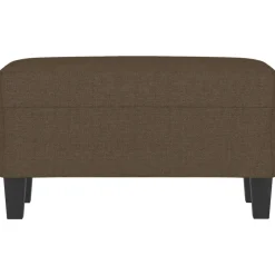 vidaXL Banco de tela marrón 70x35x41 cm Marrón New