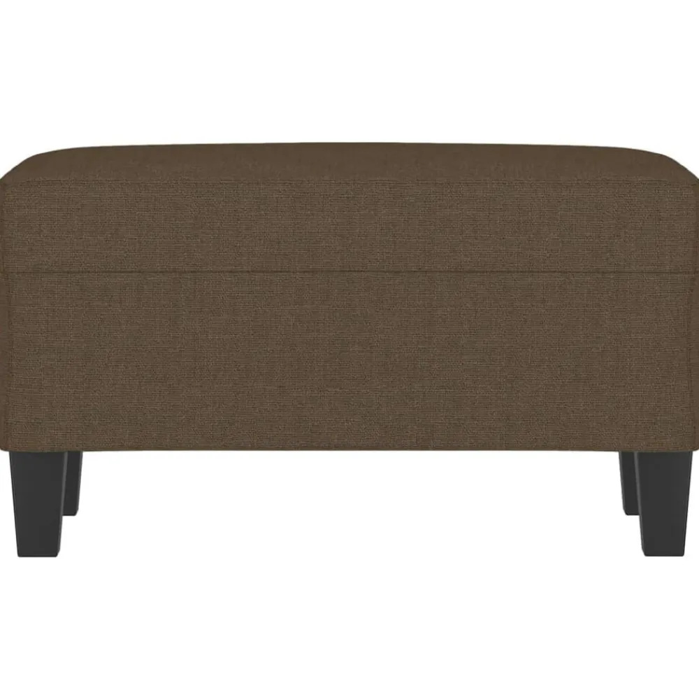 vidaXL Banco de tela marrón 70x35x41 cm Marrón New