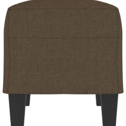vidaXL Banco de tela marrón 70x35x41 cm Marrón New