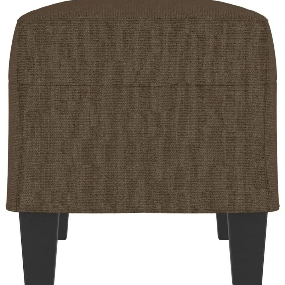 vidaXL Banco de tela marrón 70x35x41 cm Marrón New